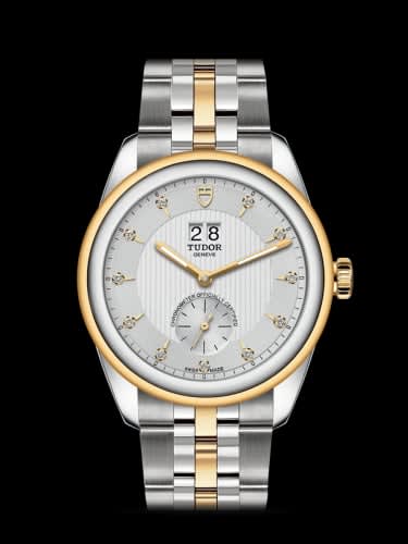 Tudor Glamour Double Date Stainless Steel / Yellow Gold / Silver-Diamond / Bracelet