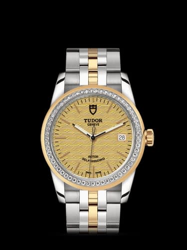 Tudor Glamour Date 36 Stainless Steel / Yellow Gold / Diamond / Jacquard Champagne / Bracelet