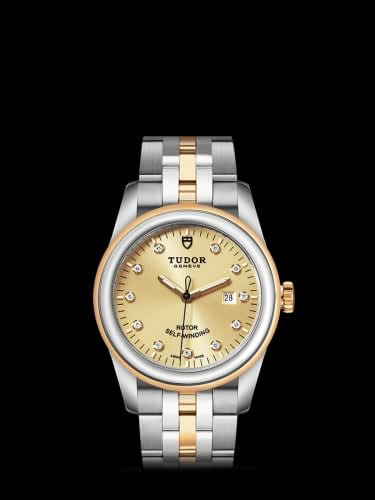 Tudor Glamour Date 31 Stainless Steel / Yellow Gold / Champagne-Diamond / Bracelet
