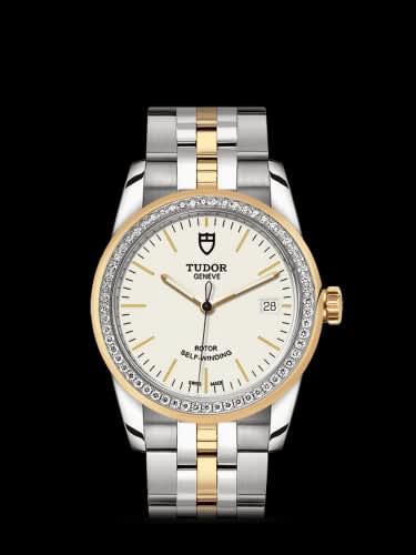 Tudor Glamour Date 36 Stainless Steel / Yellow Gold / Diamond / Opaline / Bracelet