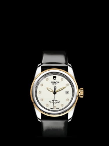 Tudor Glamour Date 26 Stainless Steel / Yellow Gold / Opaline-Diamond / Strap