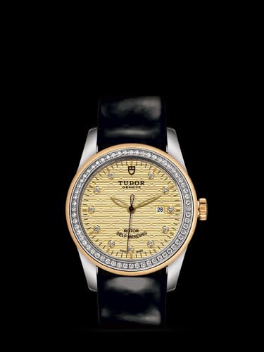 Tudor Glamour Date 31 Stainless Steel / Yellow Gold / Diamond / Jacquard Champagne-Diamond / Strap