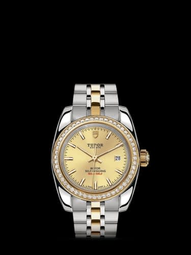 Tudor Classic 28 Stainless Steel / Yellow Gold / Diamond / Champagne / Bracelet