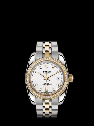 Tudor Classic 28 Stainless Steel / Yellow Gold / Diamond / White / Bracelet