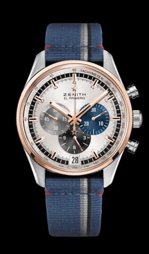 Zenith El Primero Chronomaster 42 Stainless Steel / Rose Gold / Silver / Fabric