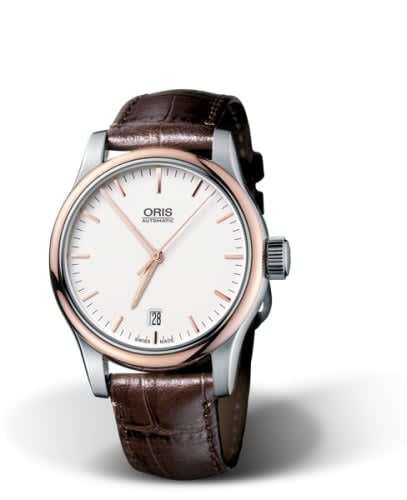 Oris Classic Date 37 Stainless Steel - Rose Gold / Silver