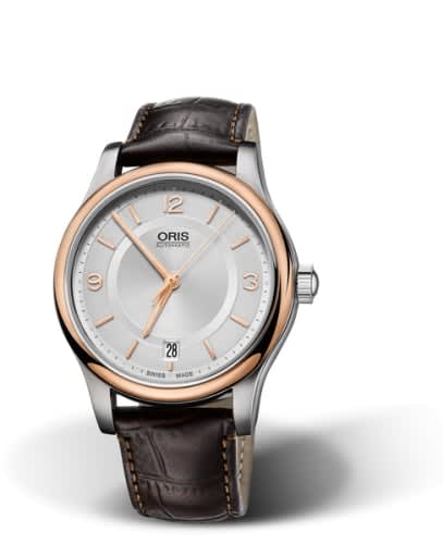 Oris Classic Date 37 Stainless Steel - Rose Gold / Silver