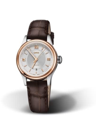 Oris Classic Date Lady 28.5 Stainless Steel - Rose Gold / Silver