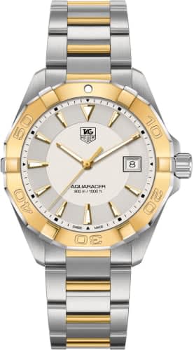 TAG Heuer Aquaracer 300M Quartz 40.5 Stainless Steel / Yellow Gold / Silver / Bracelet