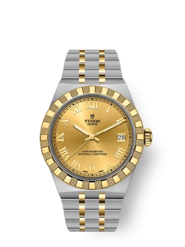 Tudor Royal Day-Date 36 Stainless Steel - Yellow Gold / Champagne Roman