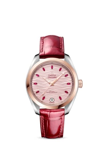Omega Seamaster Aqua Terra 150M Master Chronometer 34 Stainless Steel / Sedna Gold / Pink - Ruby / Alligator