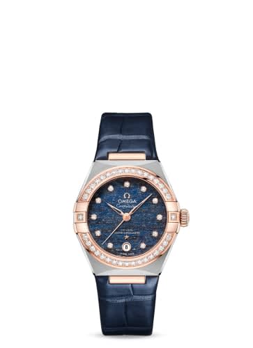 Omega Constellation Manhattan 29 Co-Axial Master Chronometer Stainless Steel / Sedna Gold / Diamond / Blue Aventurine