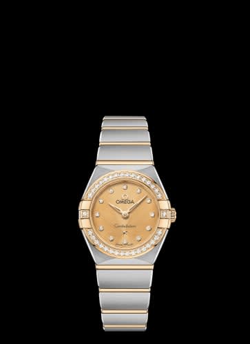 Omega Constellation Manhattan 25 Quartz Stainless Steel / Yellow Gold / Champagne - Diamond / Diamond