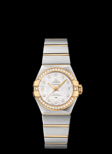 Omega Constellation Co-Axial 27 Brushed Stainless Steel / Yellow Gold / Diamond / Wavy MOP