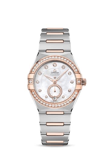 Omega Constellation Master Chronometer Small Seconds 34 Stainless Steel / Sedna Gold / Diamond / MOP / Bracelet