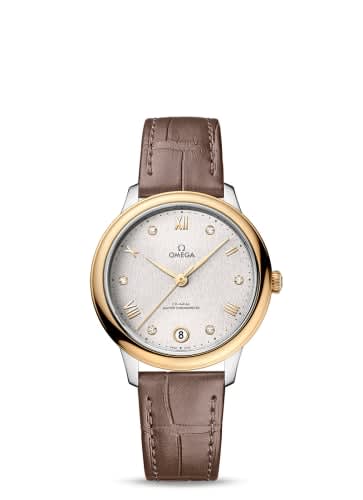 Omega De Ville Master Chronometer 34 Stainless Steel - Yellow Gold / Silver - Diamond
