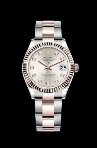 Rolex Datejust 31 Stainless Steel/ Rose Gold / Fluted / Silver - Diamond / Oyster