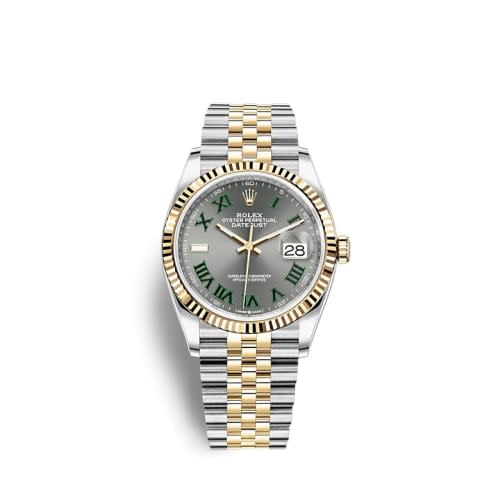 Rolex Datejust 36 Stainless Steel / Yellow Gold / Fluted / Slate - Roman / Jubilee
