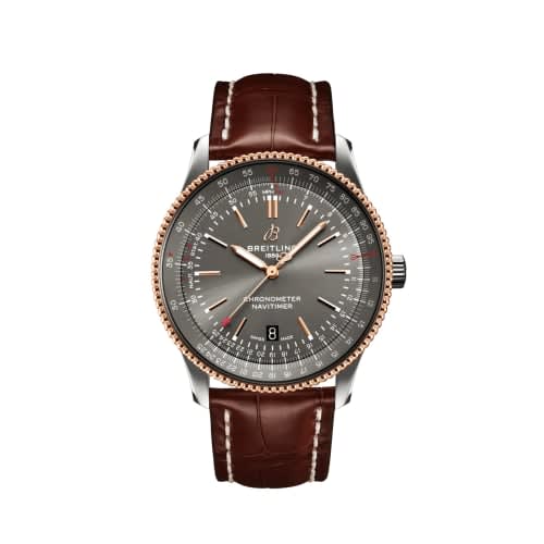 Breitling Navitimer Automatic 41 Automatic Stainless Steel / Rose Gold / Grey / Croco - Pin