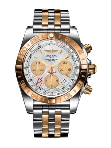 Breitling Chronomat 44 GMT Stainless Steel / Rose Gold / Pearl / Bracelet
