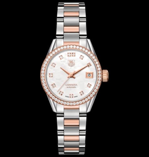 TAG Heuer Carrera Calibre 9 28 Stainless Steel / Rose Gold / Diamond / MOP - Diamond / Bracelet