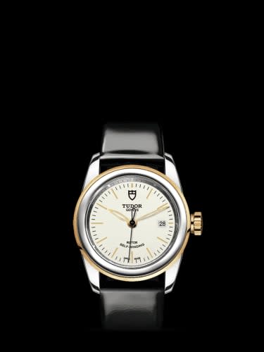 Tudor Glamour Date 26 Stainless Steel / Yellow Gold / Opaline / Strap