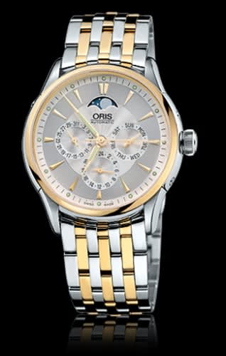 Oris Artelier Complication 40 Stainless Steel - Yellow Gold / Silver / Bracelet