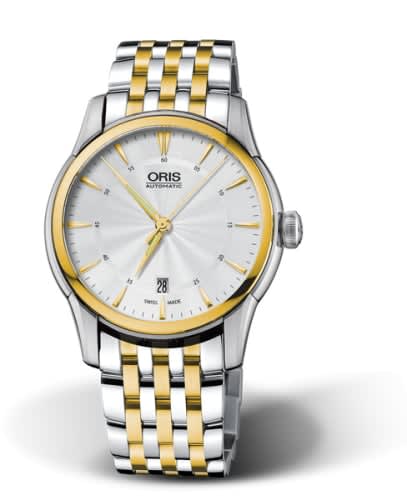 Oris Artelier Date 40 Stainless Steel - Yellow Gold / Silver / Bracelet