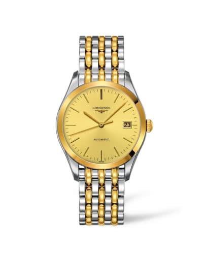 Longines La Grande Classique Automatic 36 Stainless Steel / Yellow Gold PVD / Champagne