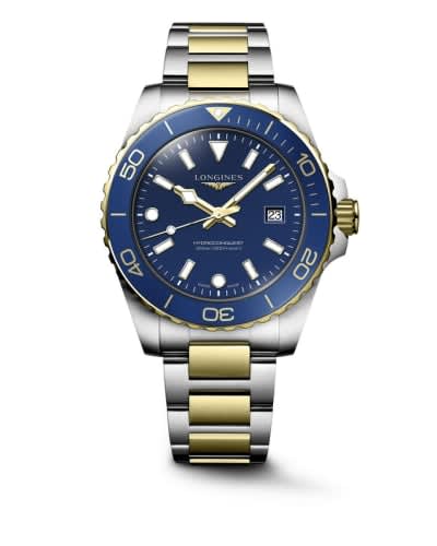 Longines Hydroconquest Quartz 42 Stainless Steel - Yellow Gold / Blue / Bracelet