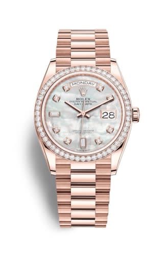 Rolex Day-Date 36 Everose Gold / Diamond / MOP-Diamond / President
