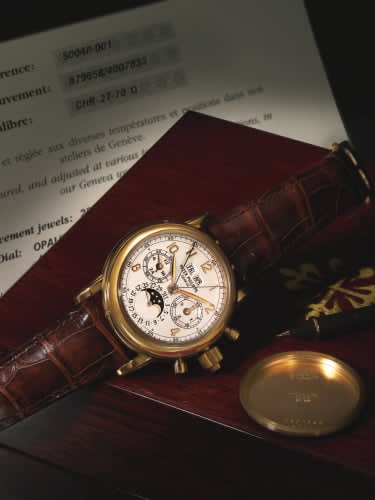 Patek Philippe Perpetual Calendar Split Seconds Chronograph 5004 Rose Gold / Silver Arabic