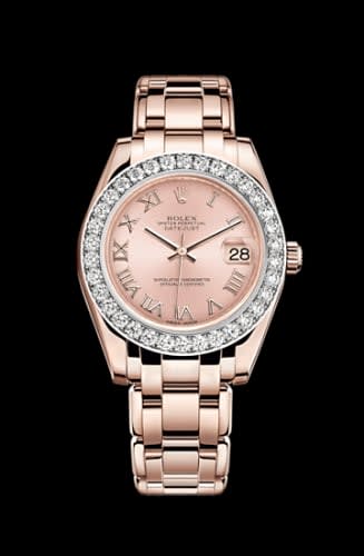 Rolex Datejust Pearlmaster 34 Everose Diamond Pink Roman