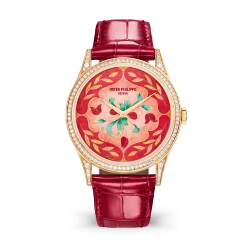 Patek Philippe Calatrava 5077 Rose Gold / Diamond / Floral Caprice