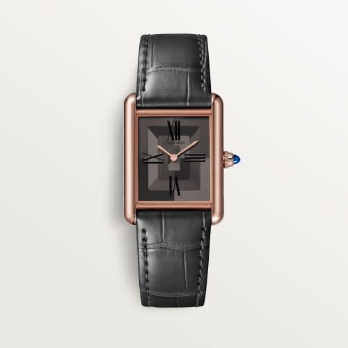 Cartier Tank Louis Cartier Large Manual Rose Gold / Grey Graphical