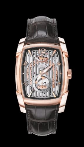 Parmigiani Fleurier Kalpa XL Hebdomadaire Rose Gold / Silver Grille / Alligator