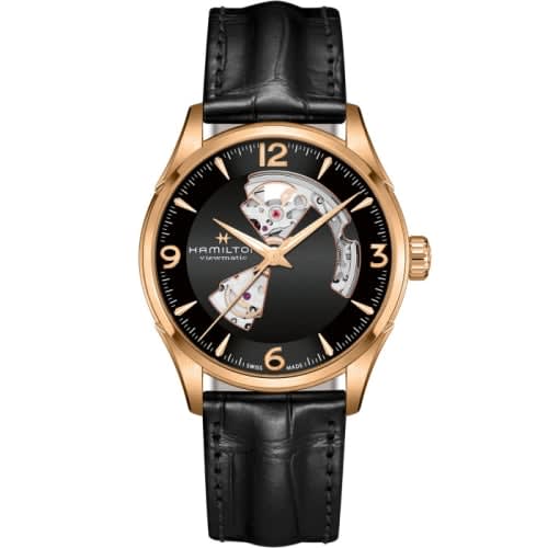 Hamilton Jazzmaster Open Heart 42 Rose Gold / Black