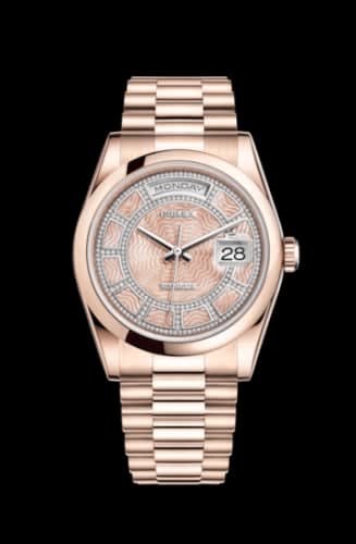 Rolex Day-Date 36 Everose Domed / Oyster / Pink MOP Carousel