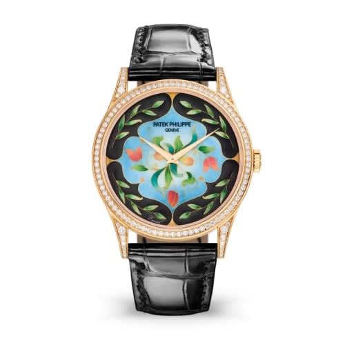 Patek Philippe Calatrava 5077 Rose Gold / Diamond / Floral Caprice