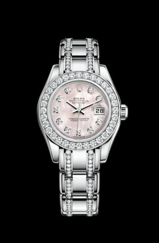 Rolex Datejust Pearlmaster 29 White Gold Diamond Mother of Pearl Diamond