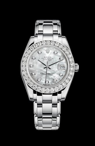 Rolex Datejust Pearlmaster 34 White Gold Diamond Mother of Pearl Diamonds