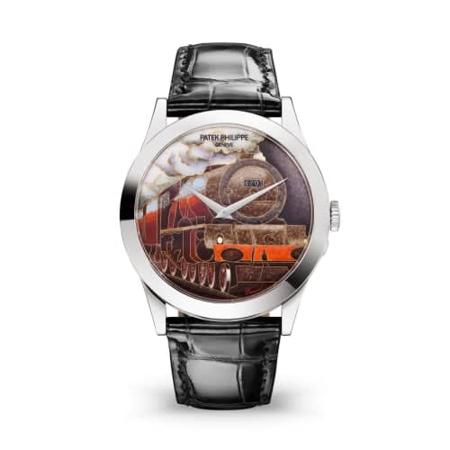 Patek Philippe Calatrava 5089 White Gold / Steam Locomotives