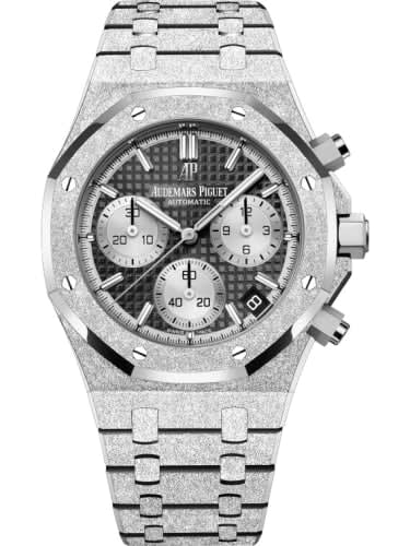 Audemars Piguet Royal Oak Chronograph 41 Frosted White Gold / Black