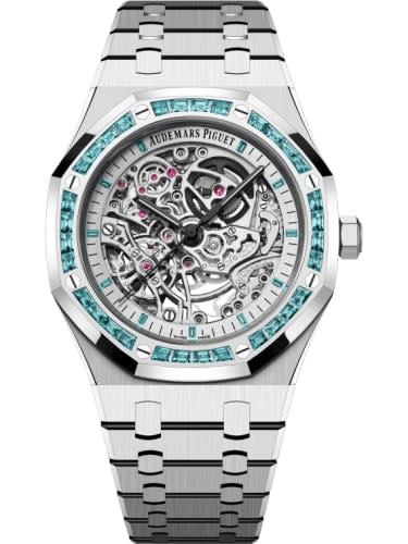 Audemars Piguet Royal Oak 41 Double Balance Wheel Openworked White Gold / Topaz