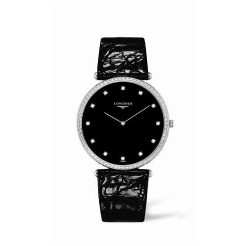 Longines La Grande Classique Quartz 37 White Gold Diamond Black