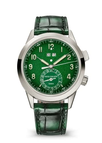 Patek Philippe Calatrava 24-Hour Alarm 5322 White Gold / Green