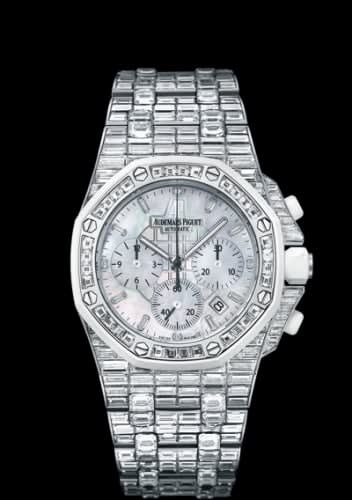 Audemars Piguet Royal Oak OffShore 26114 Chronograph White Gold / Baguette / MOP