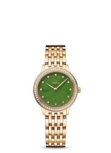 Omega De Ville Quartz 27.5 Yellow Gold - Diamond / Jade - Diamond / Bracelet