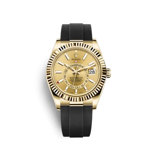 Rolex Sky-Dweller Yellow Gold / Champagne / Oysterflex