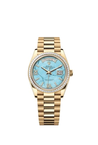 Rolex Day-Date 36 Yellow Gold - Baguette / Turquoise / President